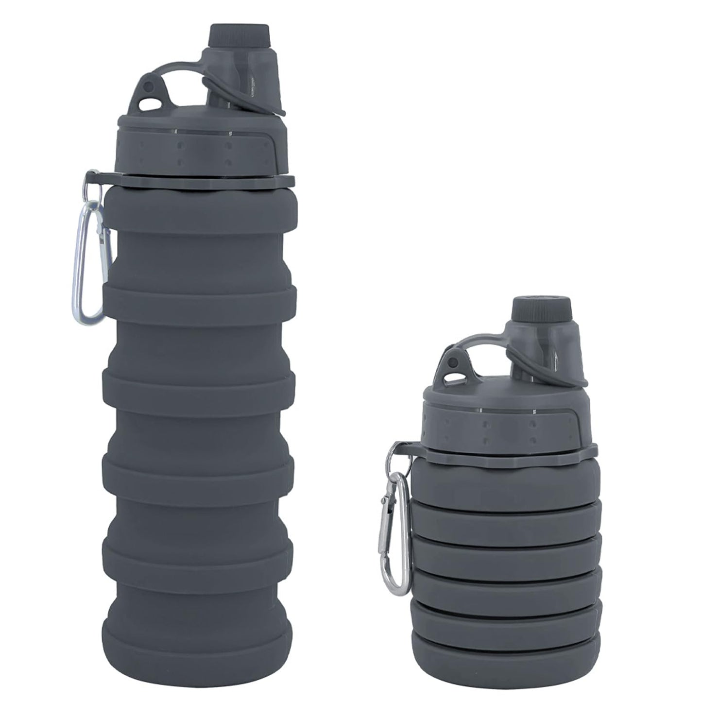 Collapsible Water Bottles Travel water bottle Sports Portable Sport Water Bottle Reusable Water Bottles comes with mountaineering Buckle 500ml silicone Water-proof camping water bottle