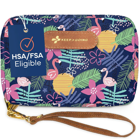 KeepGoing Travel First Aid Kit for Kids – 130 Pc. for Car, Home, Purse, Diaper Bag & Backpack with Latex-Free Bandages - Mini First Aid Kit Travel Size TSA-Approved