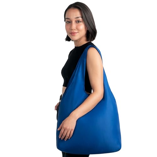 Nanobag Ultra-Lightweight Foldable Tote for Women & Men, Reusable Grocery & Travel Bag, Packable Collapsible Compact Market Essential (Standard Black)