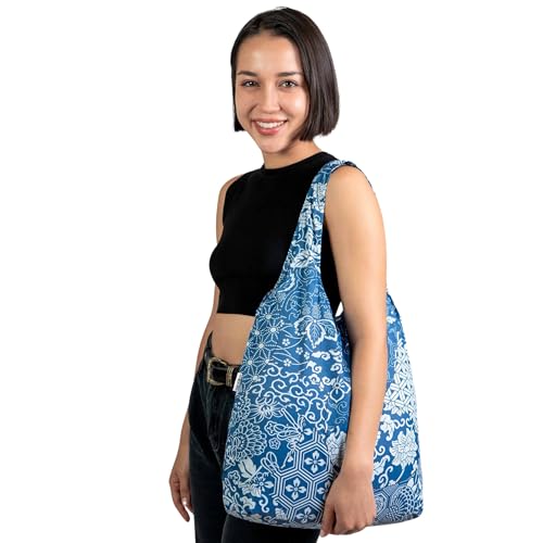 Nanobag Ultra-Lightweight Foldable Tote for Women & Men, Reusable Grocery & Travel Bag, Packable Collapsible Compact Market Essential (Standard Black)