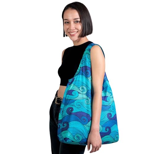 Nanobag Ultra-Lightweight Foldable Tote for Women & Men, Reusable Grocery & Travel Bag, Packable Collapsible Compact Market Essential (Standard Black)