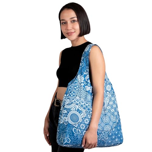 Nanobag Ultra-Lightweight Foldable Tote for Women & Men, Reusable Grocery & Travel Bag, Packable Collapsible Compact Market Essential (Standard Black)