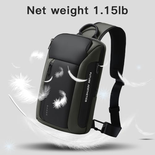 BANGE Sling Bag, Waterproof Men's Chest Bag Shoulder bags Crossbody Sling Backpack for Men……