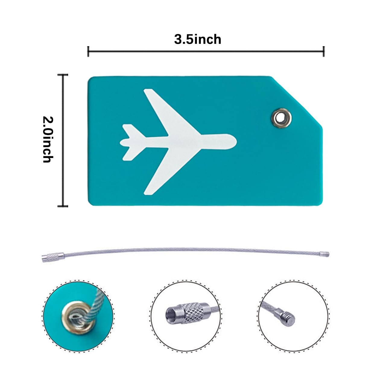 Silicone Luggage Tag with Name ID Card Perfect to Quickly Spot Luggage Suitcase