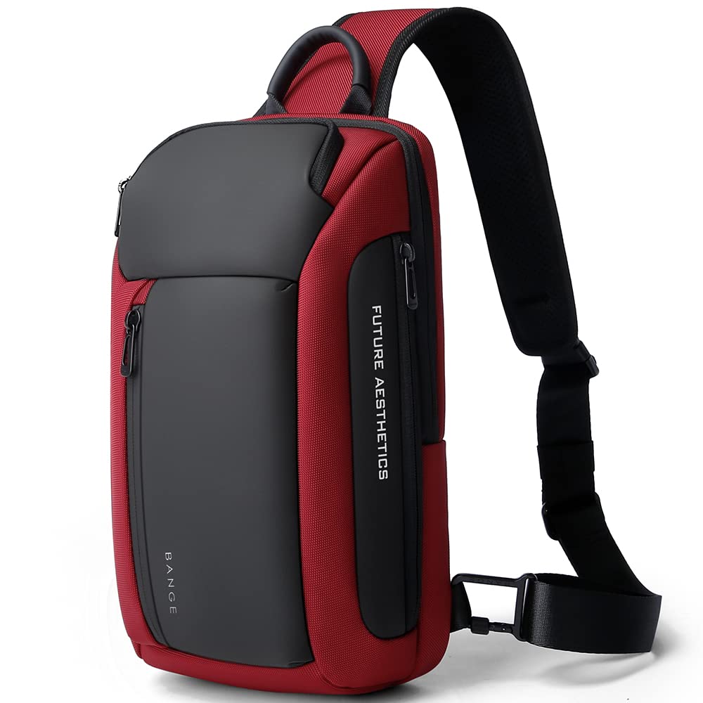 BANGE Sling Bag, Waterproof Men's Chest Bag Shoulder bags Crossbody Sling Backpack for Men……
