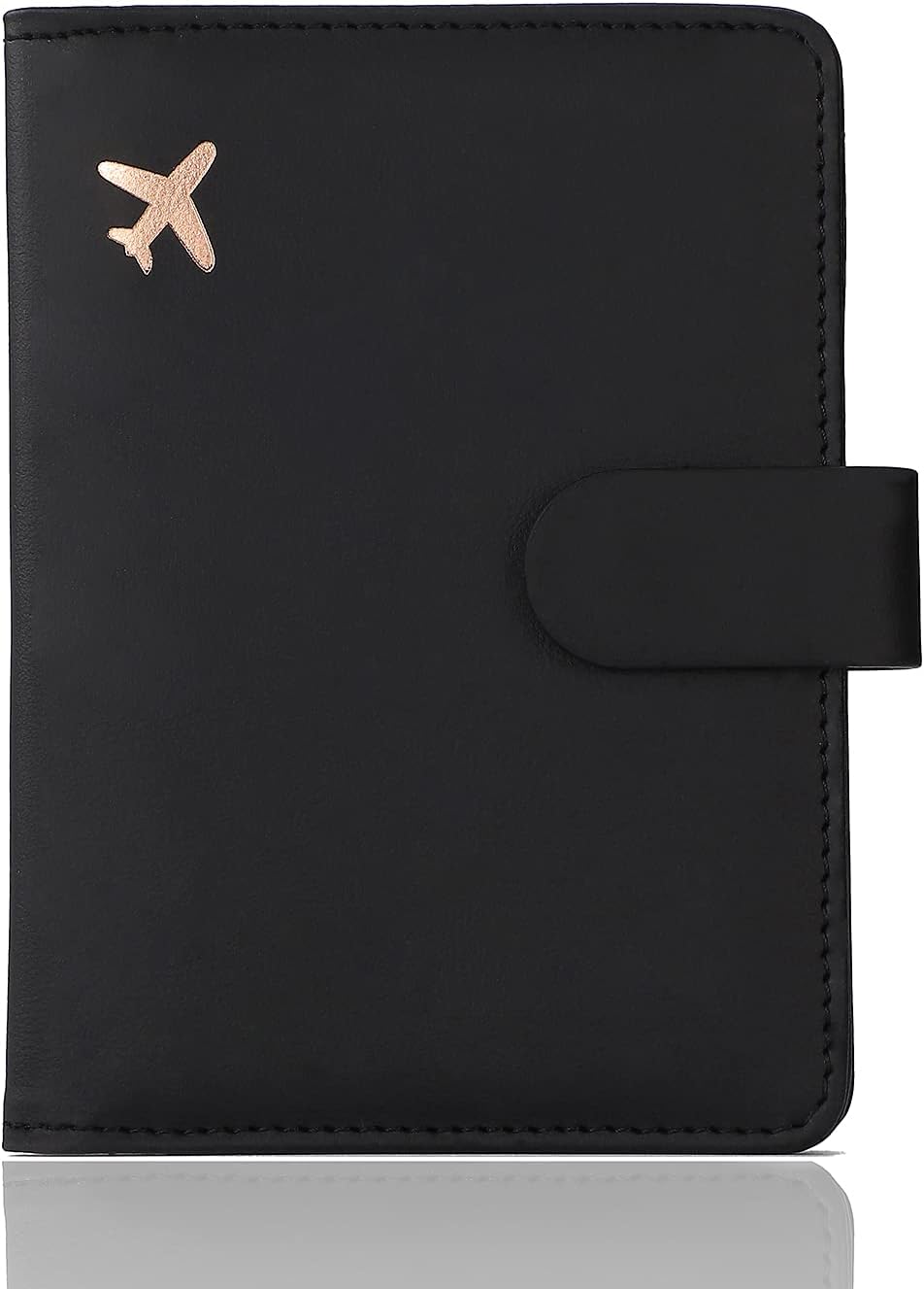 Melsbrinna Premium Leather Passport Holder Covers Case, Waterproof Rfid Blocking Travel Wallet Passport Holder with Pen Holder, Cute Passport Book for Women/Men