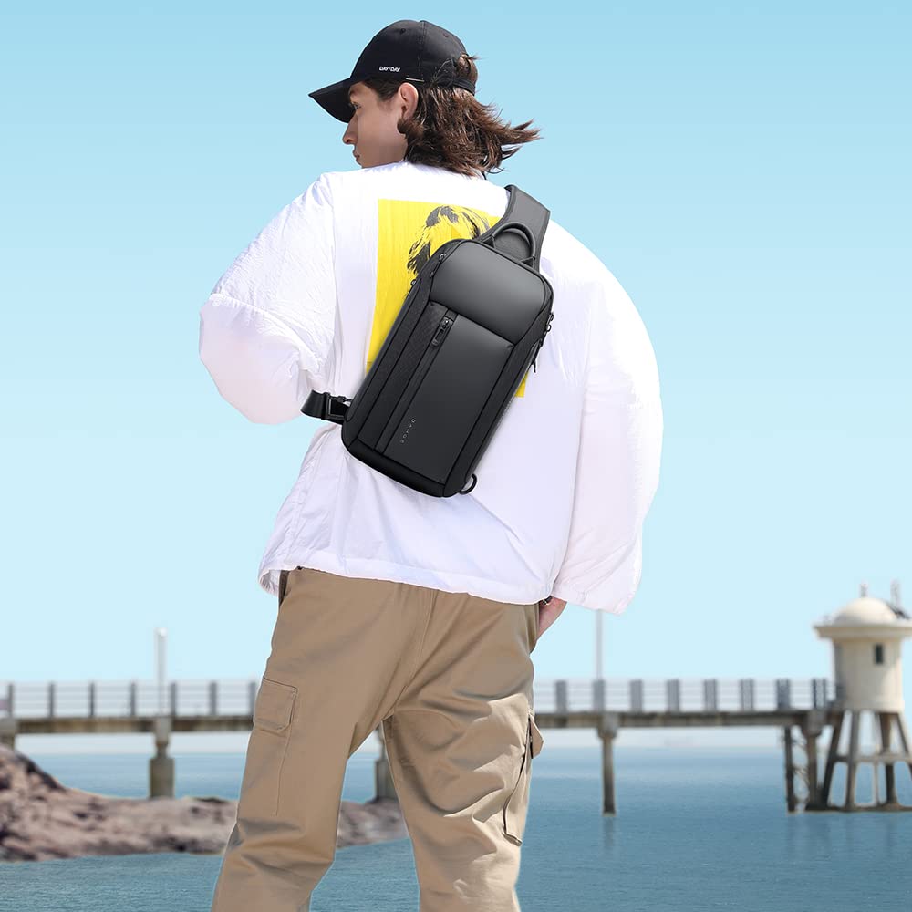 BANGE Sling Bag, Waterproof Men's Chest Bag Shoulder bags Crossbody Sling Backpack for Men……
