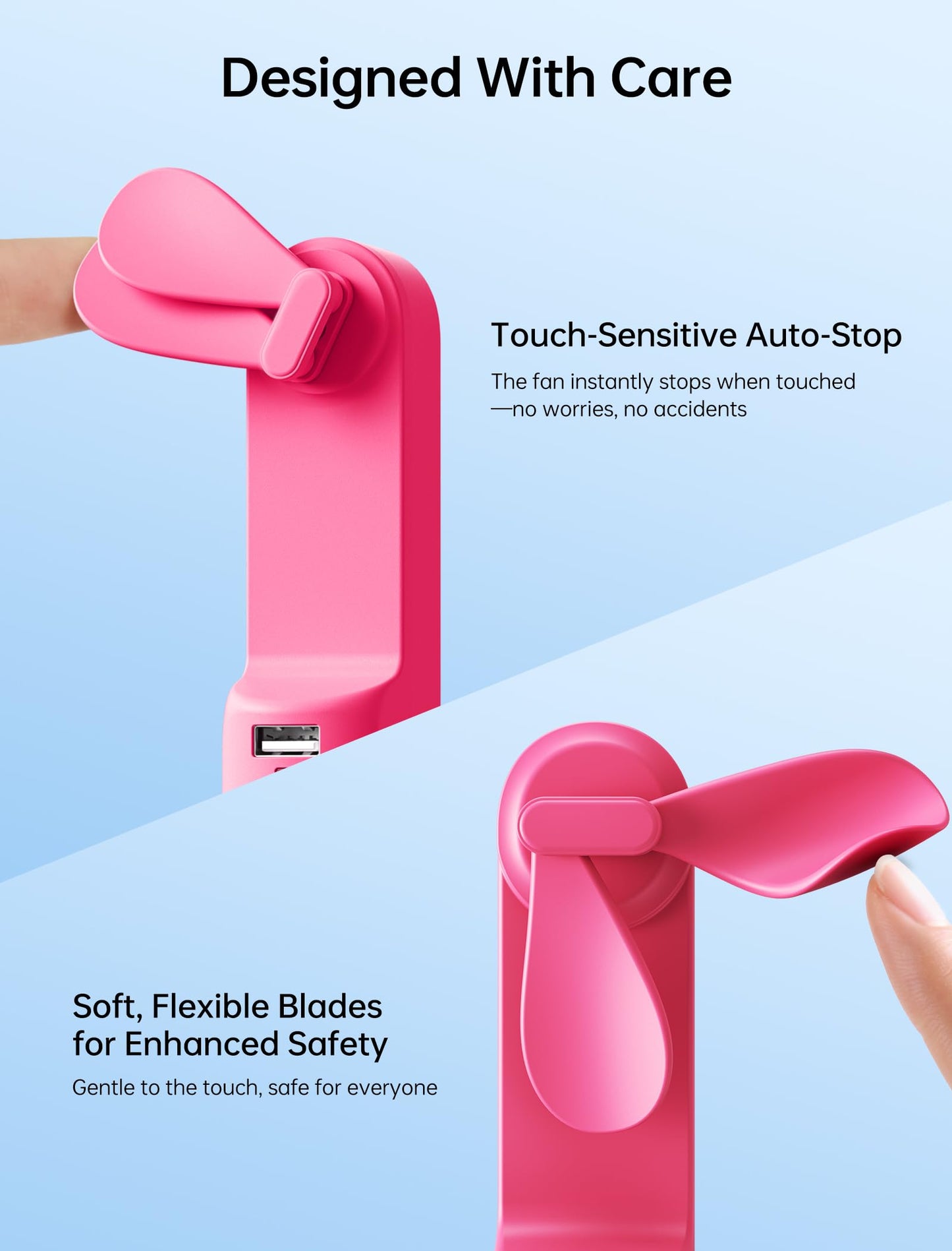 JISULIFE Handheld Mini Fan, 3 IN 1 USB Rechargeable Portable Fan [12-19 Working Hours] with Power Bank, Flashlight, Pocket Design for Travel/Summer/Concerts/Lash, Gifts for Women(Green)