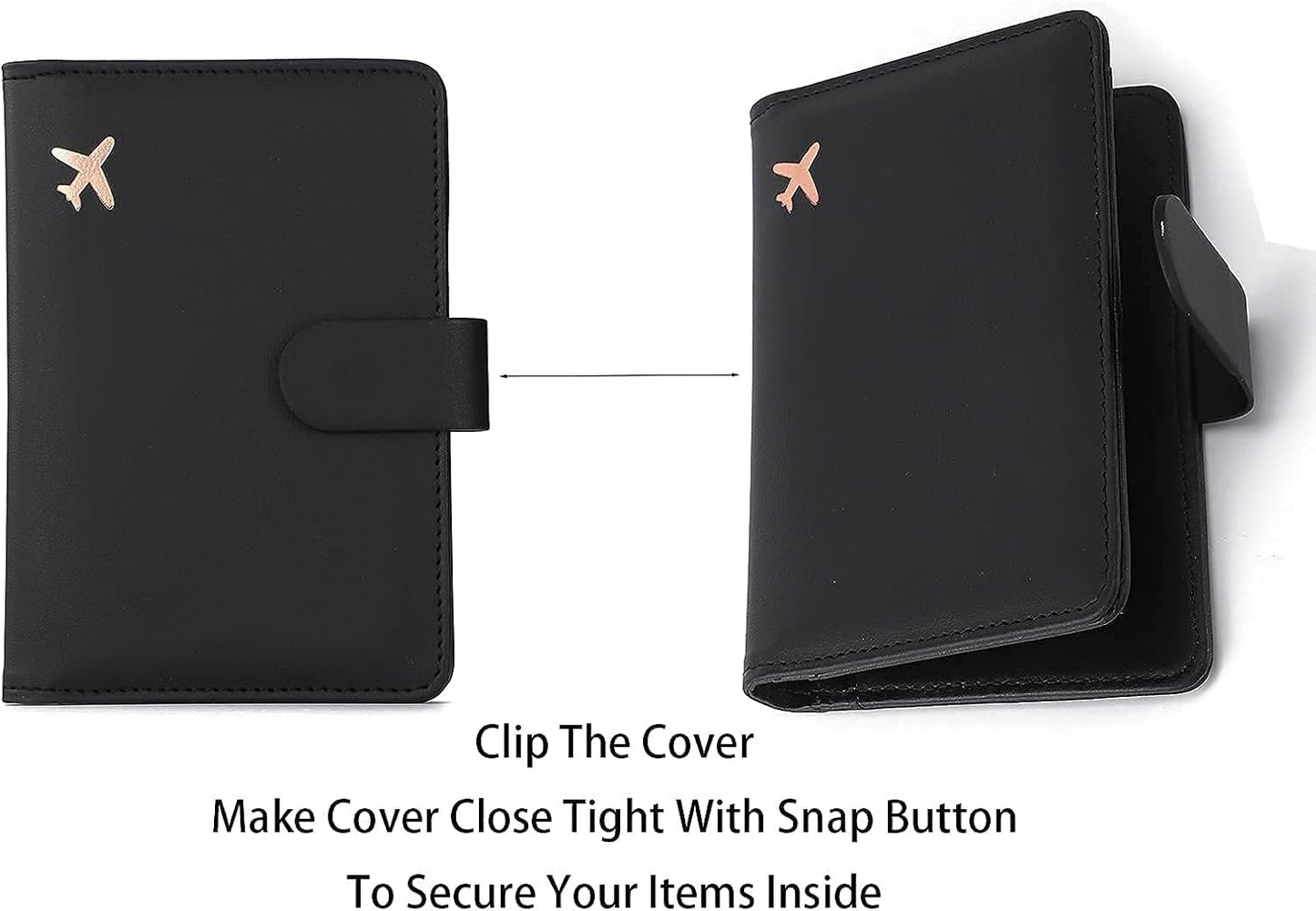 Melsbrinna Premium Leather Passport Holder Covers Case, Waterproof Rfid Blocking Travel Wallet Passport Holder with Pen Holder, Cute Passport Book for Women/Men