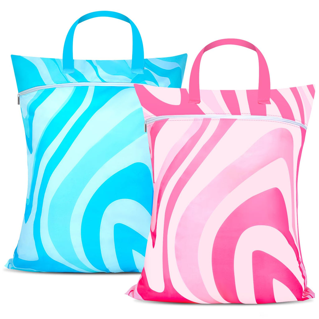 2 Pcs Large Travel Laundry Bag Waterproof with handle Washable Dirty Clothes Bag for Traveling Wet Dry Bag Bathing Suit Workout Bag for Gym Clothes Laundry Wet Clothes Swimming Pool College Dorm