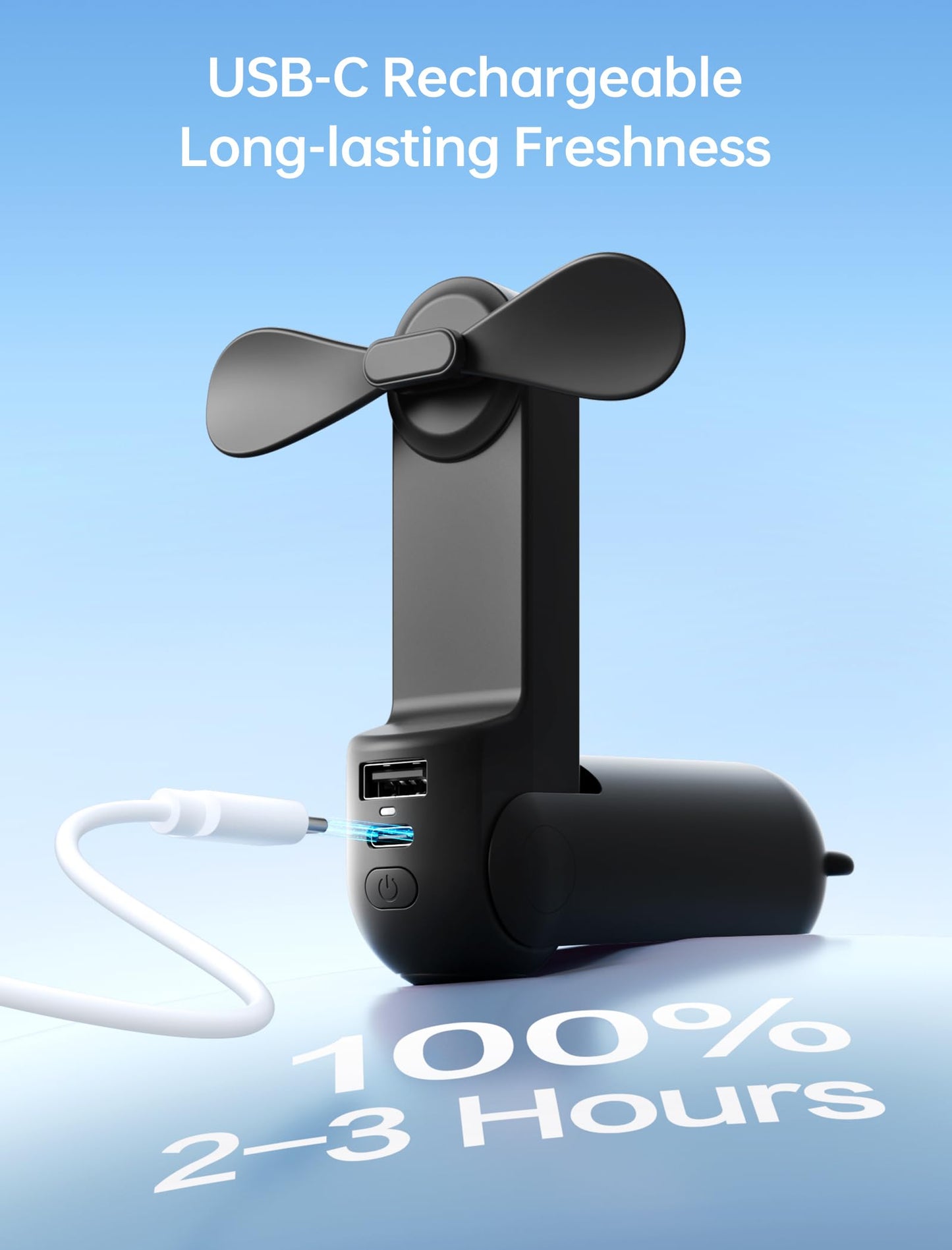 JISULIFE Handheld Mini Fan, 3 IN 1 USB Rechargeable Portable Fan [12-19 Working Hours] with Power Bank, Flashlight, Pocket Design for Travel/Summer/Concerts/Lash, Gifts for Women(Green)