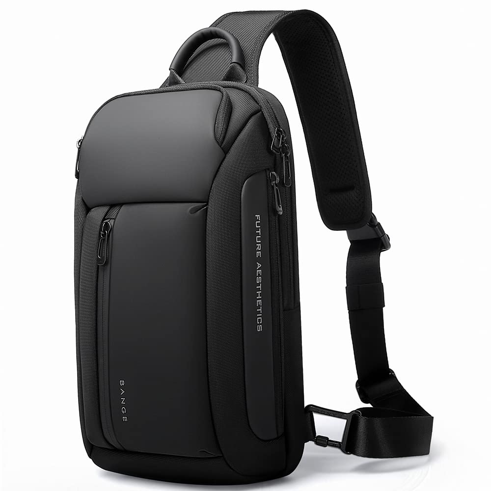 BANGE Sling Bag, Waterproof Men's Chest Bag Shoulder bags Crossbody Sling Backpack for Men……