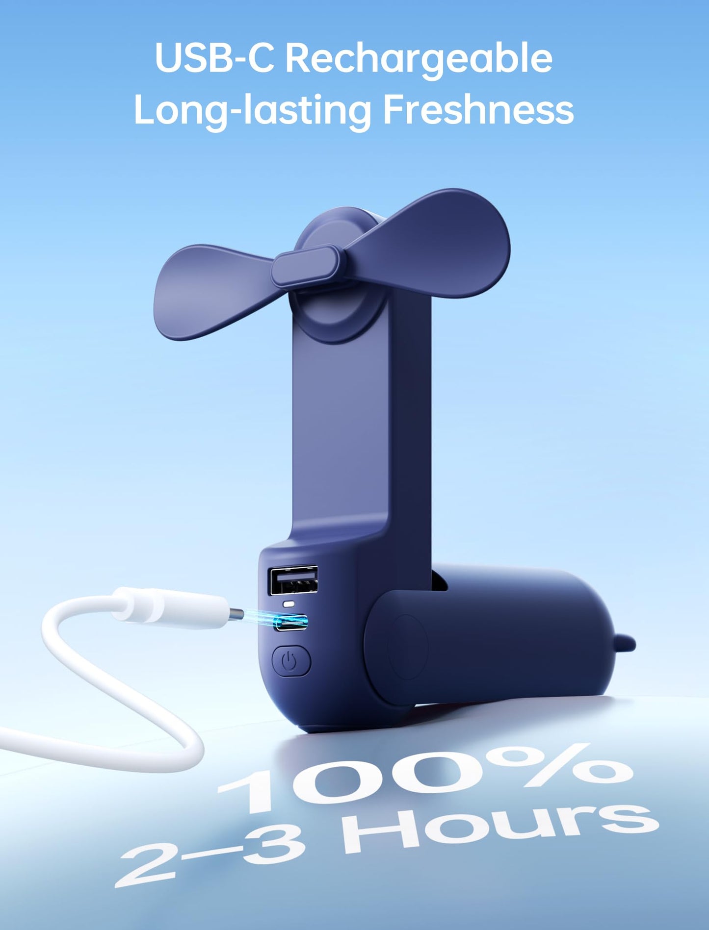 JISULIFE Handheld Mini Fan, 3 IN 1 USB Rechargeable Portable Fan [12-19 Working Hours] with Power Bank, Flashlight, Pocket Design for Travel/Summer/Concerts/Lash, Gifts for Women(Green)