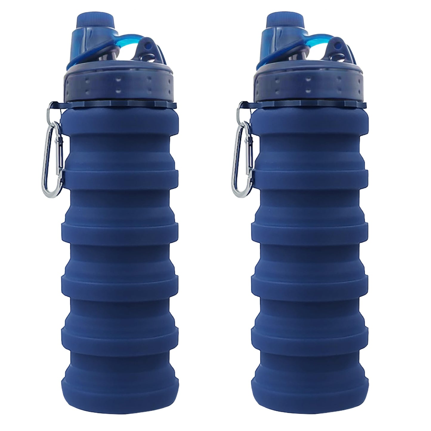 Collapsible Water Bottles Travel water bottle Sports Portable Sport Water Bottle Reusable Water Bottles comes with mountaineering Buckle 500ml silicone Water-proof camping water bottle