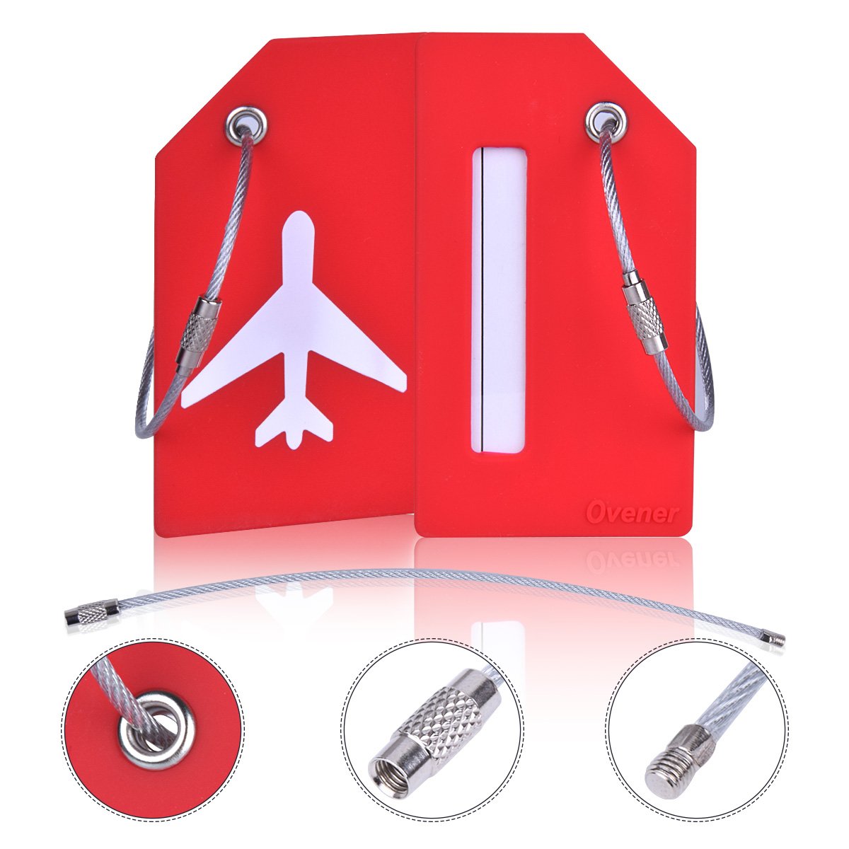 Silicone Luggage Tag with Name ID Card Perfect to Quickly Spot Luggage Suitcase