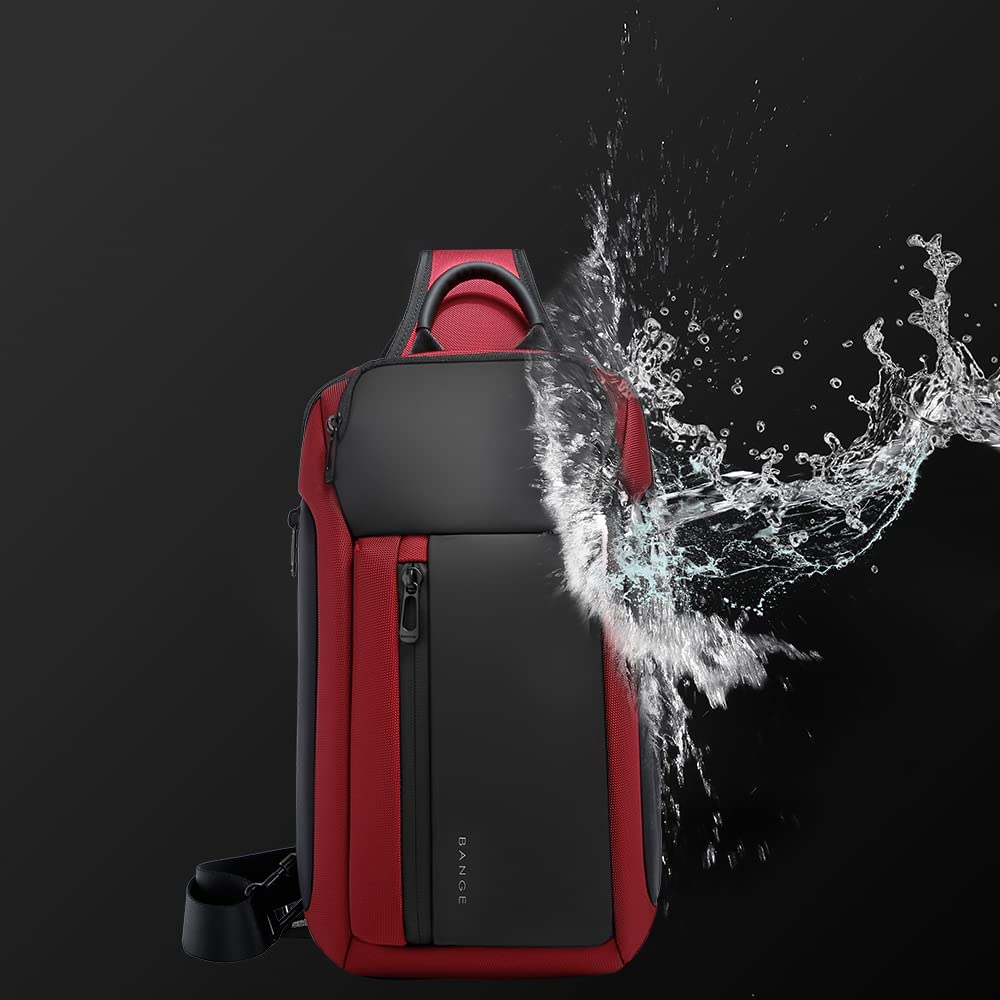 BANGE Sling Bag, Waterproof Men's Chest Bag Shoulder bags Crossbody Sling Backpack for Men……