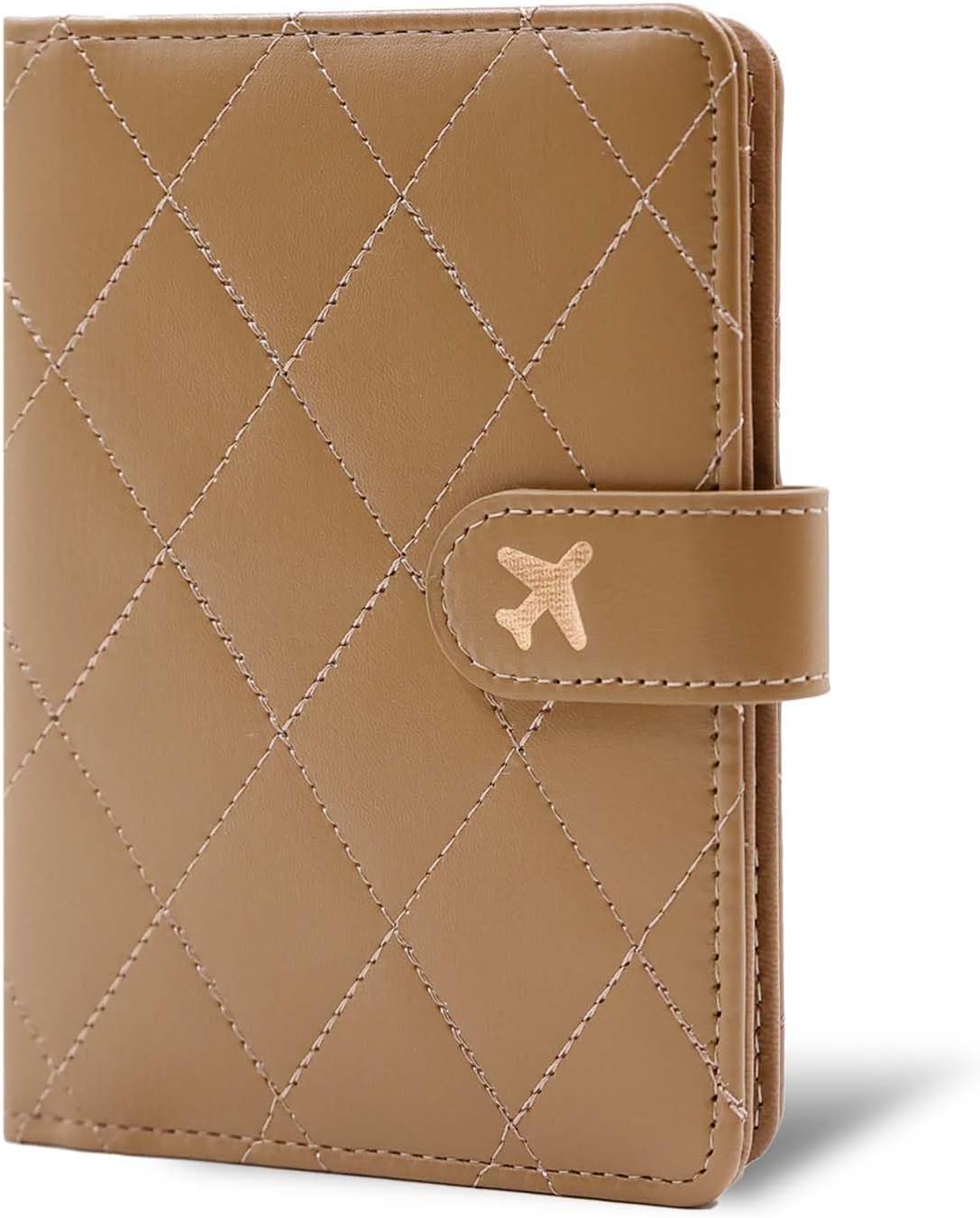 Melsbrinna Premium Leather Passport Holder Covers Case, Waterproof Rfid Blocking Travel Wallet Passport Holder with Pen Holder, Cute Passport Book for Women/Men