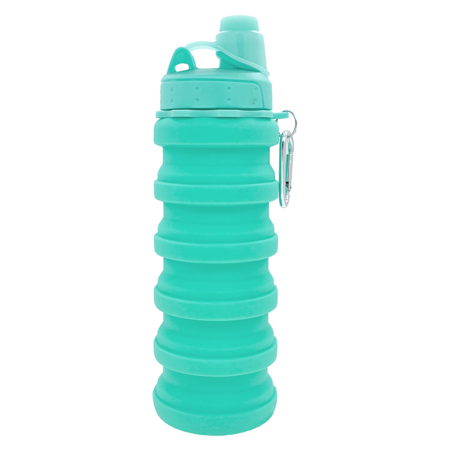 Collapsible Water Bottles Travel water bottle Sports Portable Sport Water Bottle Reusable Water Bottles comes with mountaineering Buckle 500ml silicone Water-proof camping water bottle