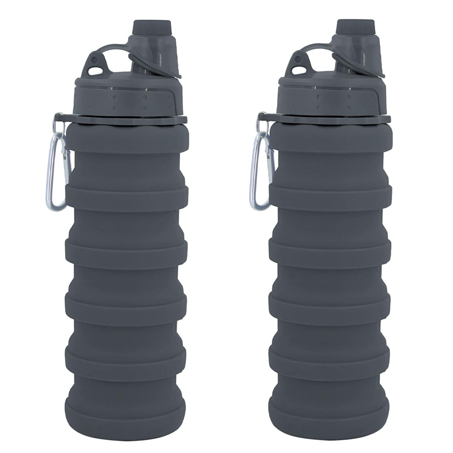 Collapsible Water Bottles Travel water bottle Sports Portable Sport Water Bottle Reusable Water Bottles comes with mountaineering Buckle 500ml silicone Water-proof camping water bottle