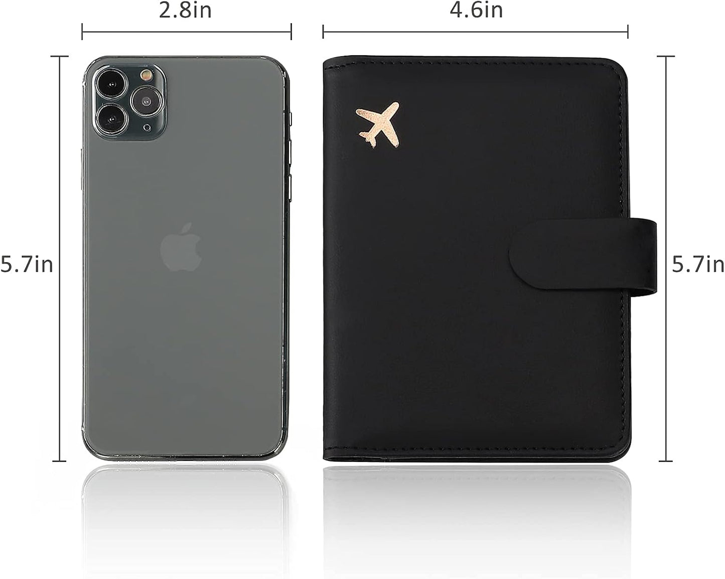 Melsbrinna Premium Leather Passport Holder Covers Case, Waterproof Rfid Blocking Travel Wallet Passport Holder with Pen Holder, Cute Passport Book for Women/Men