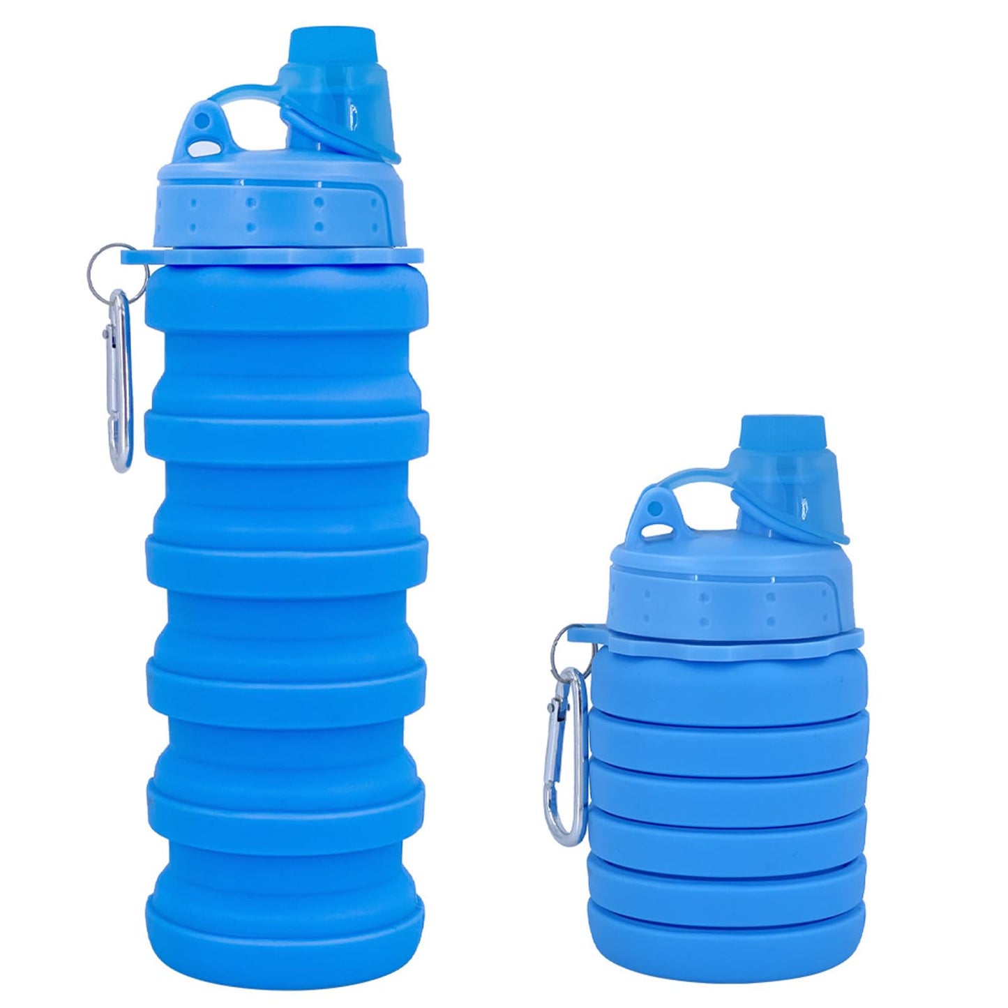 Collapsible Water Bottles Travel water bottle Sports Portable Sport Water Bottle Reusable Water Bottles comes with mountaineering Buckle 500ml silicone Water-proof camping water bottle