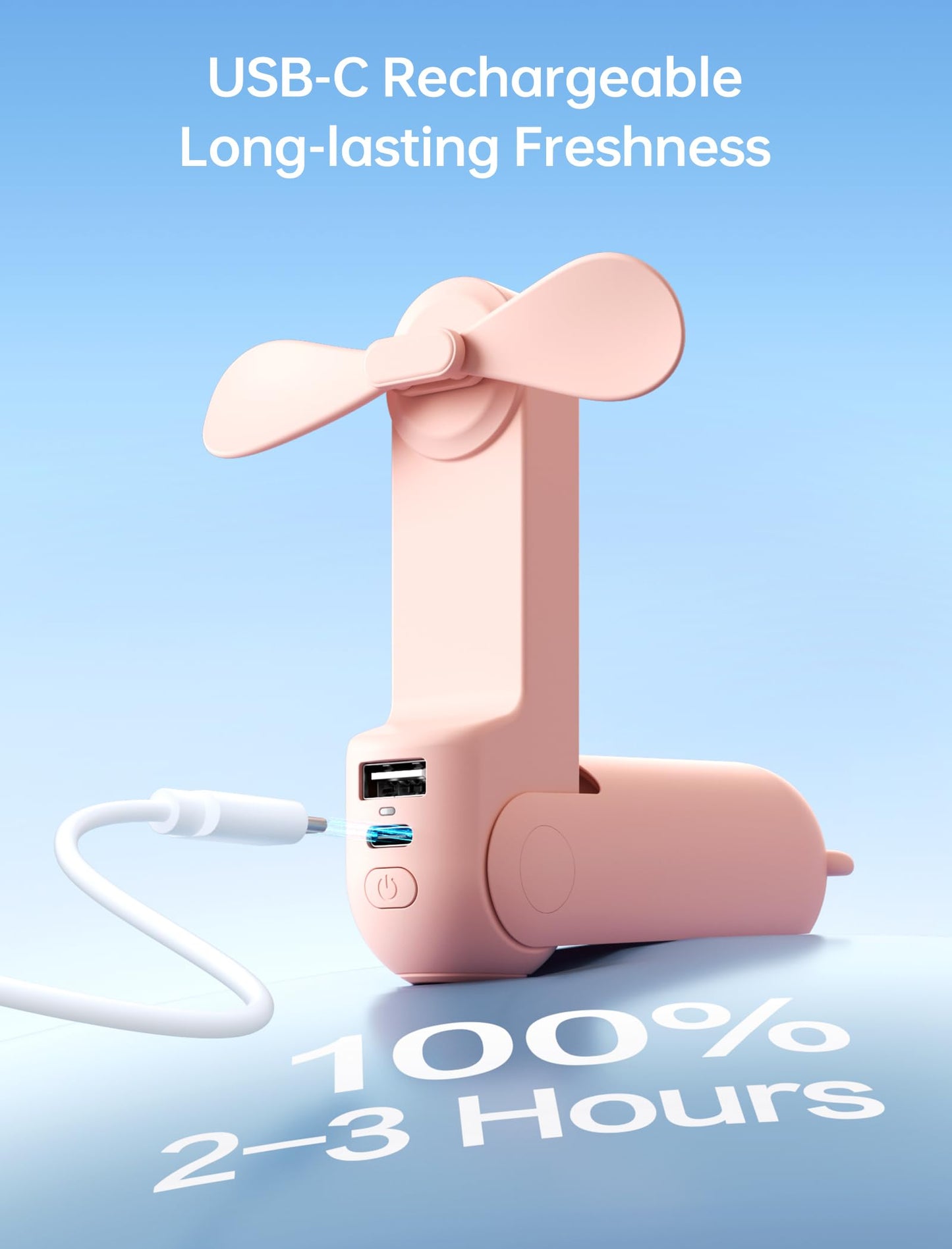 JISULIFE Handheld Mini Fan, 3 IN 1 USB Rechargeable Portable Fan [12-19 Working Hours] with Power Bank, Flashlight, Pocket Design for Travel/Summer/Concerts/Lash, Gifts for Women(Green)