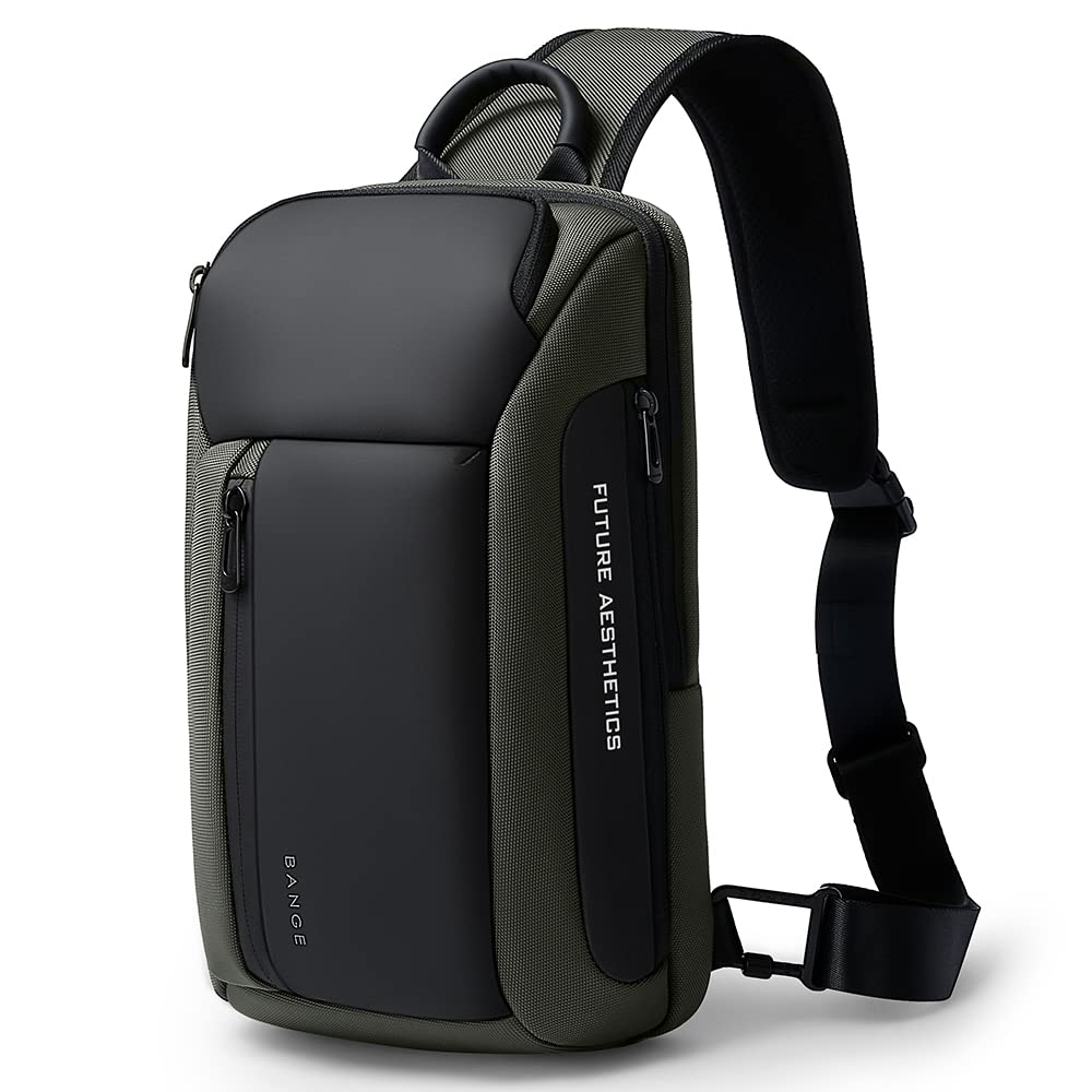 BANGE Sling Bag, Waterproof Men's Chest Bag Shoulder bags Crossbody Sling Backpack for Men……
