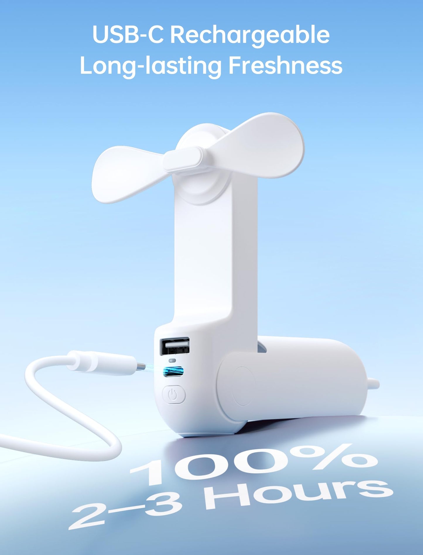 JISULIFE Handheld Mini Fan, 3 IN 1 USB Rechargeable Portable Fan [12-19 Working Hours] with Power Bank, Flashlight, Pocket Design for Travel/Summer/Concerts/Lash, Gifts for Women(Green)