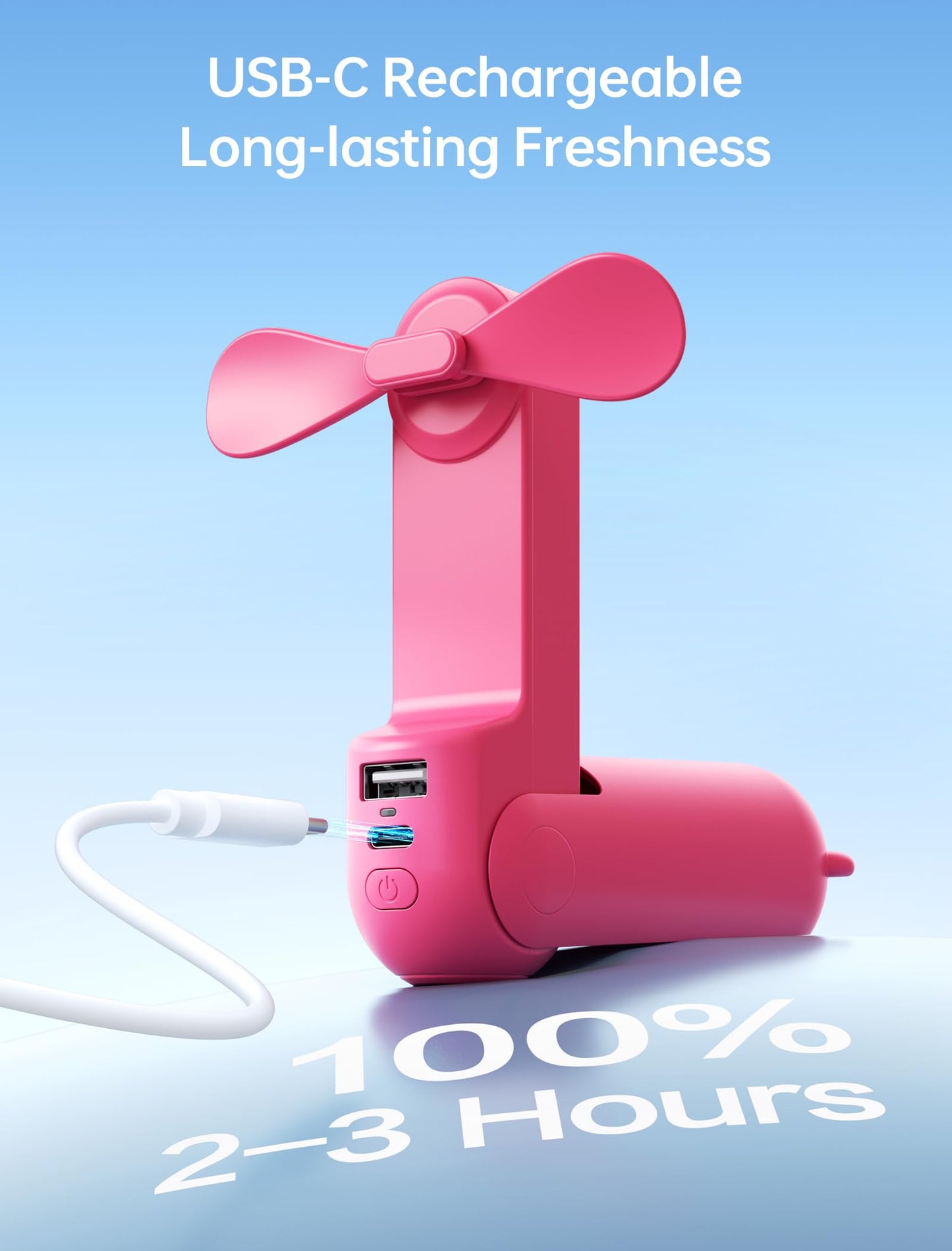 JISULIFE Handheld Mini Fan, 3 IN 1 USB Rechargeable Portable Fan [12-19 Working Hours] with Power Bank, Flashlight, Pocket Design for Travel/Summer/Concerts/Lash, Gifts for Women(Green)