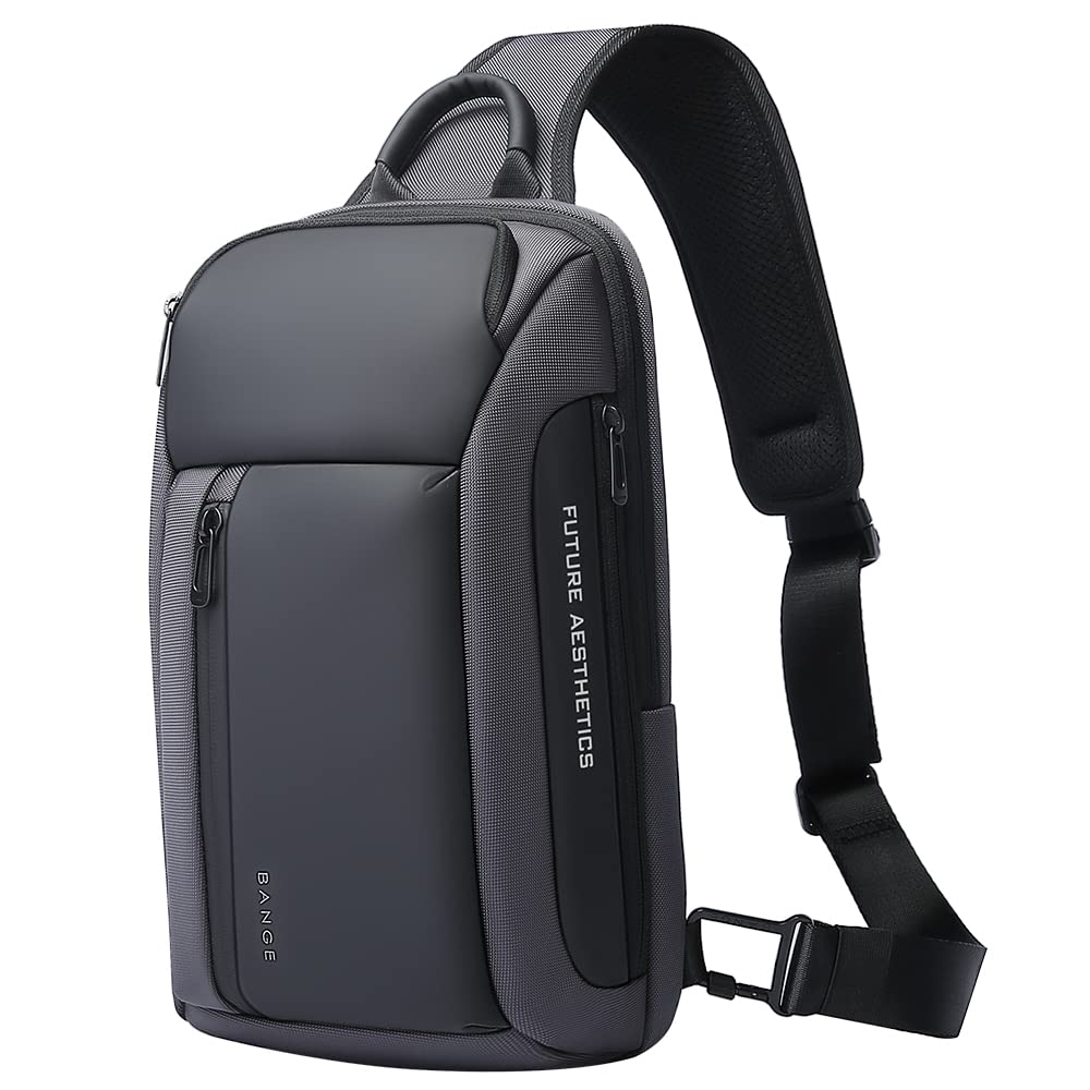 BANGE Sling Bag, Waterproof Men's Chest Bag Shoulder bags Crossbody Sling Backpack for Men……