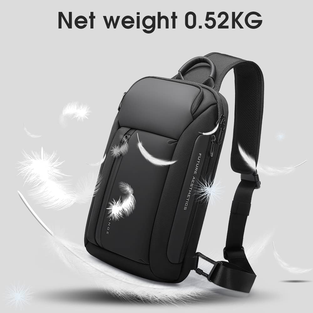 BANGE Sling Bag, Waterproof Men's Chest Bag Shoulder bags Crossbody Sling Backpack for Men……