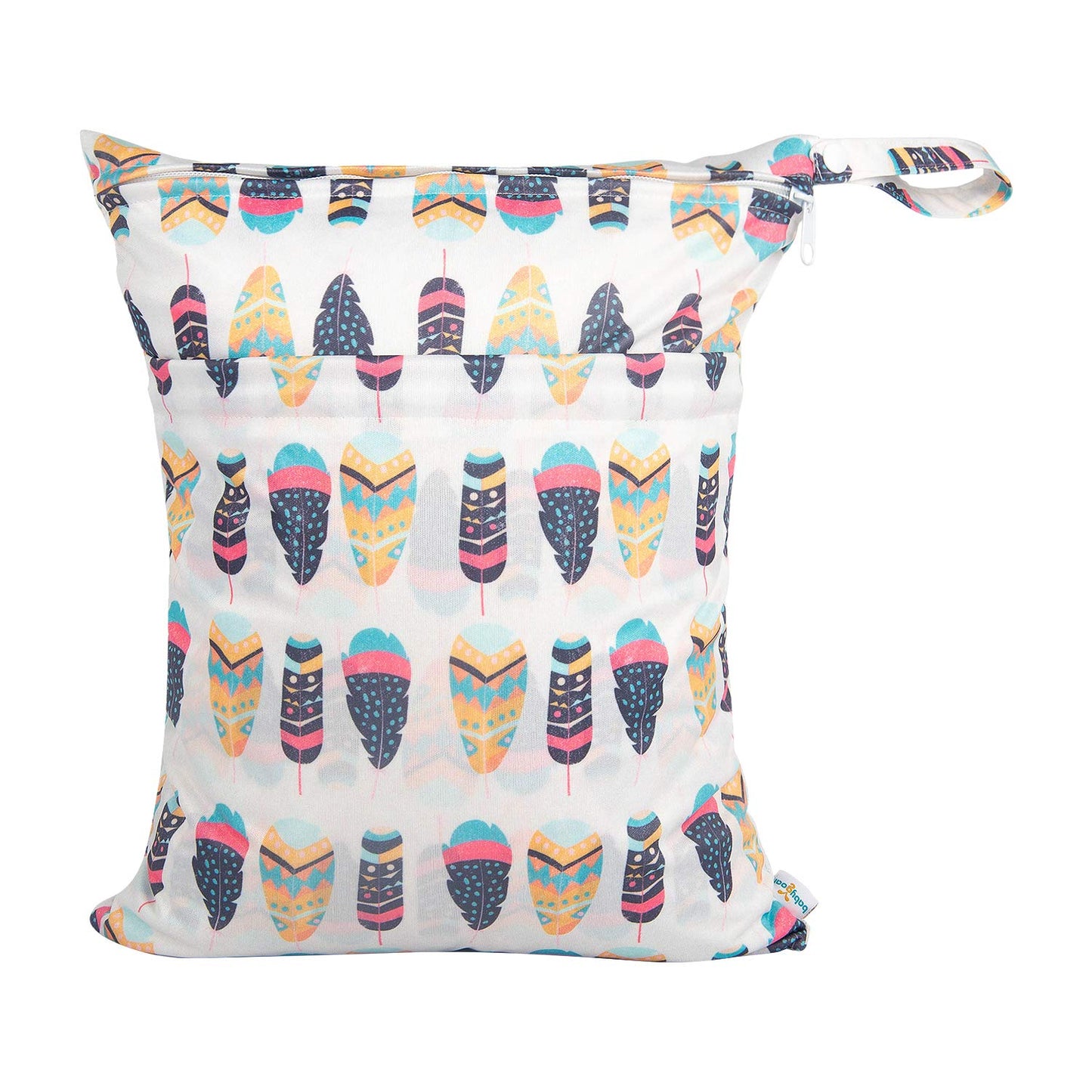 babygoal Wet Dry Bags 3 Pack, Waterproof Reusable Travel Bags for Swimsuits, Baby Cloth Diapers, Beach, Pool, Gym Bag & Wet Clothes with 2 Pockets L-BWG