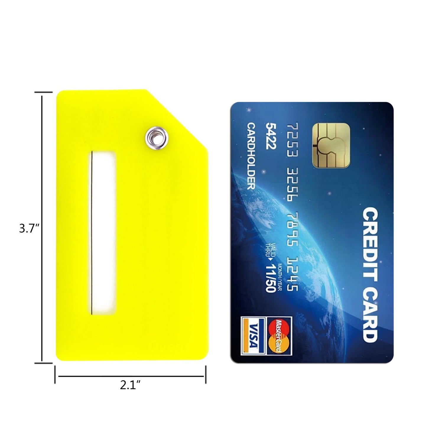 Silicone Luggage Tag with Name ID Card Perfect to Quickly Spot Luggage Suitcase