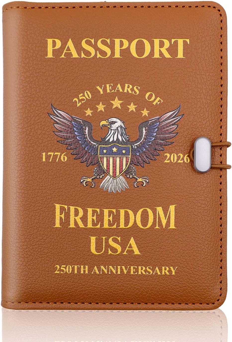 Melsbrinna Premium Leather Passport Holder Covers Case, Waterproof Rfid Blocking Travel Wallet Passport Holder with Pen Holder, Cute Passport Book for Women/Men