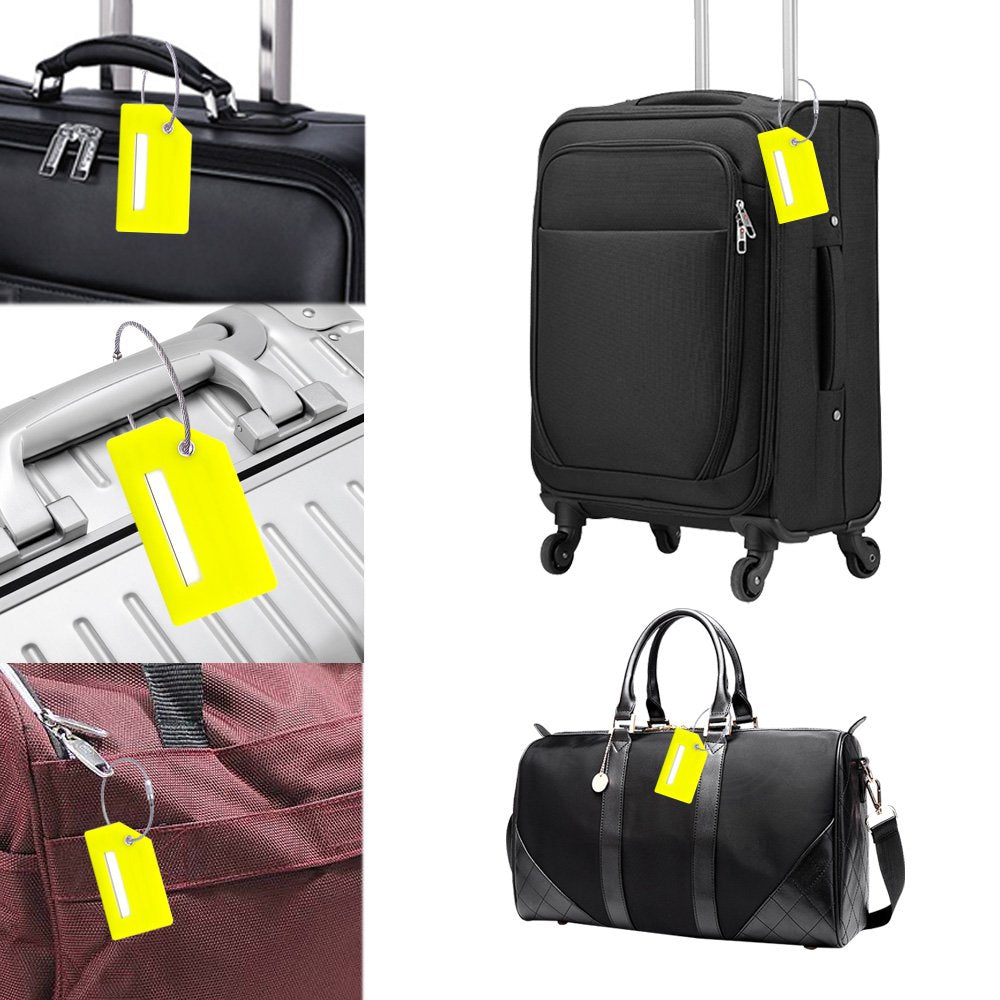 Silicone Luggage Tag with Name ID Card Perfect to Quickly Spot Luggage Suitcase