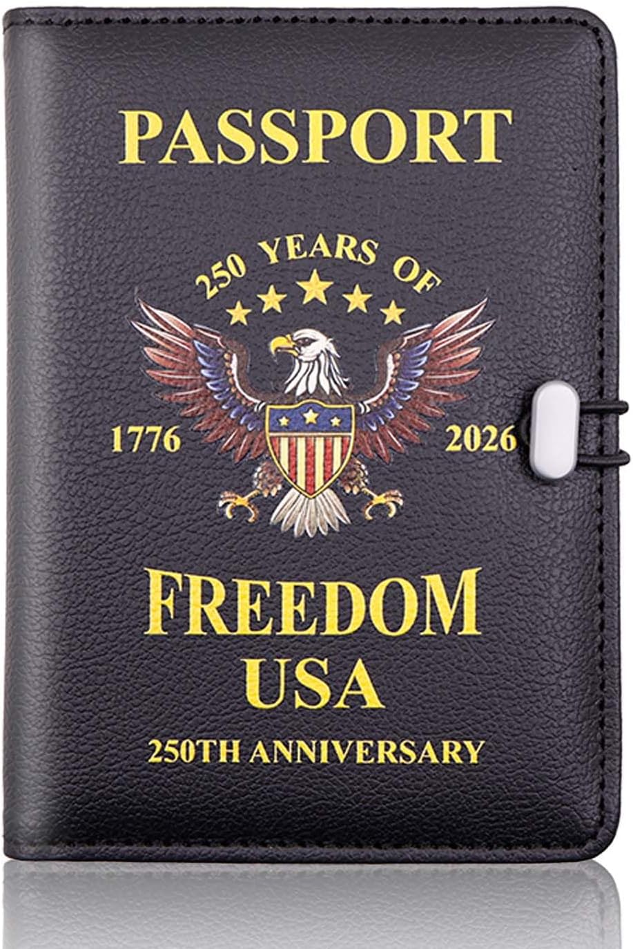 Melsbrinna Premium Leather Passport Holder Covers Case, Waterproof Rfid Blocking Travel Wallet Passport Holder with Pen Holder, Cute Passport Book for Women/Men