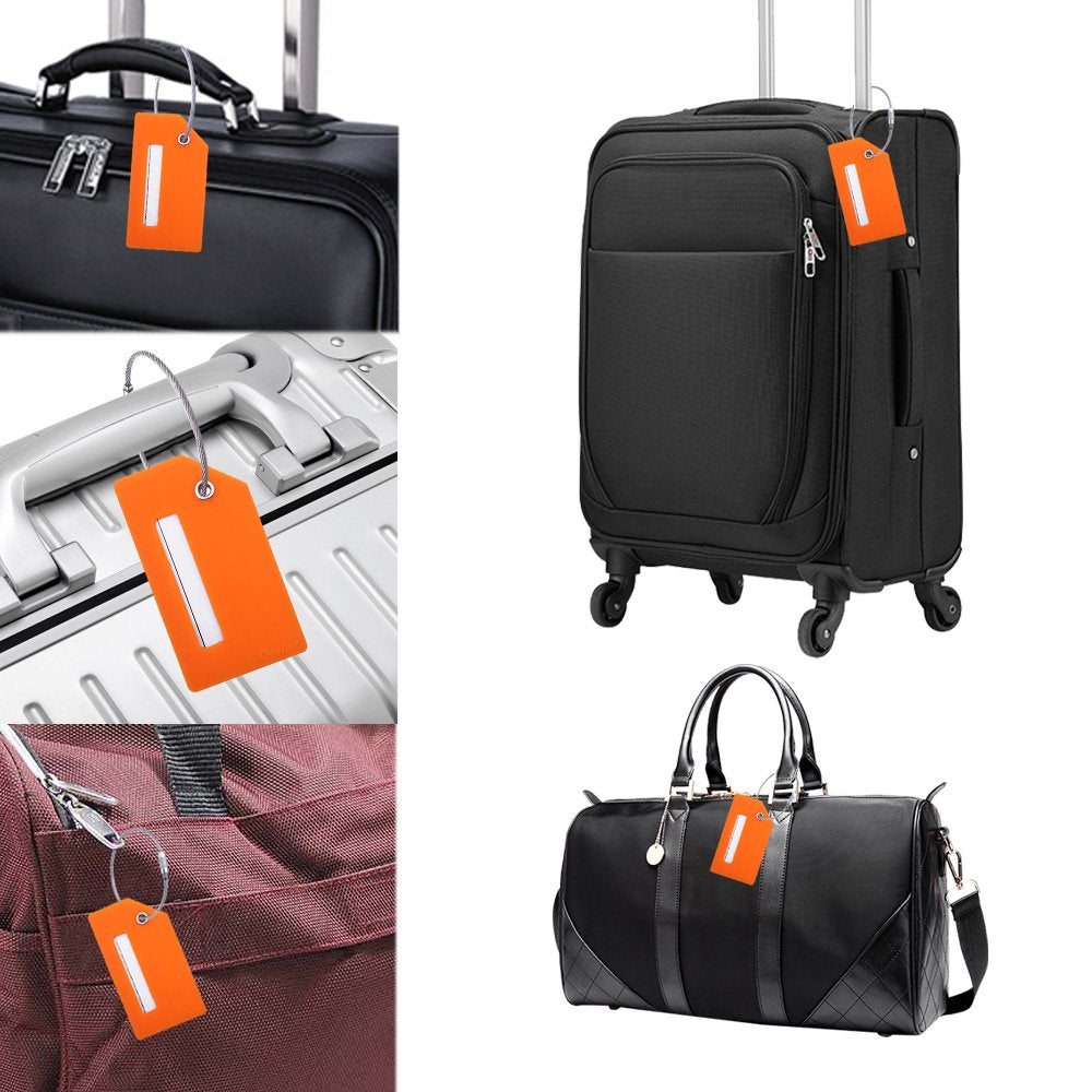 Silicone Luggage Tag with Name ID Card Perfect to Quickly Spot Luggage Suitcase