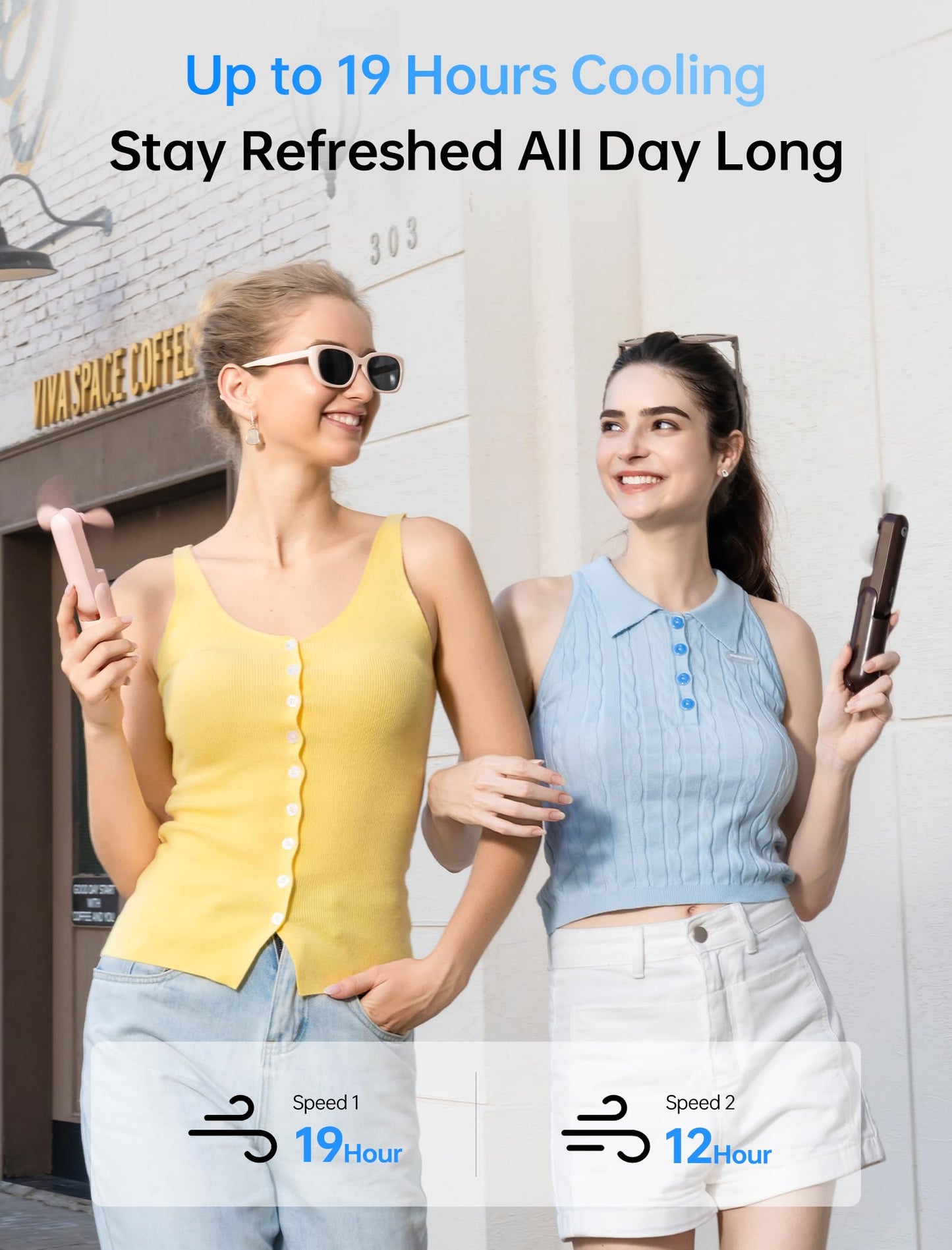 JISULIFE Handheld Mini Fan, 3 IN 1 USB Rechargeable Portable Fan [12-19 Working Hours] with Power Bank, Flashlight, Pocket Design for Travel/Summer/Concerts/Lash, Gifts for Women(Green)