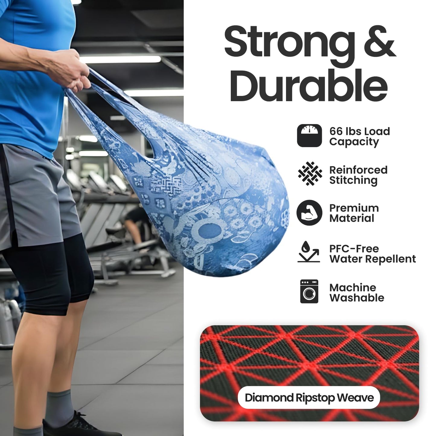 Nanobag Ultra-Lightweight Foldable Tote for Women & Men, Reusable Grocery & Travel Bag, Packable Collapsible Compact Market Essential (Standard Black)