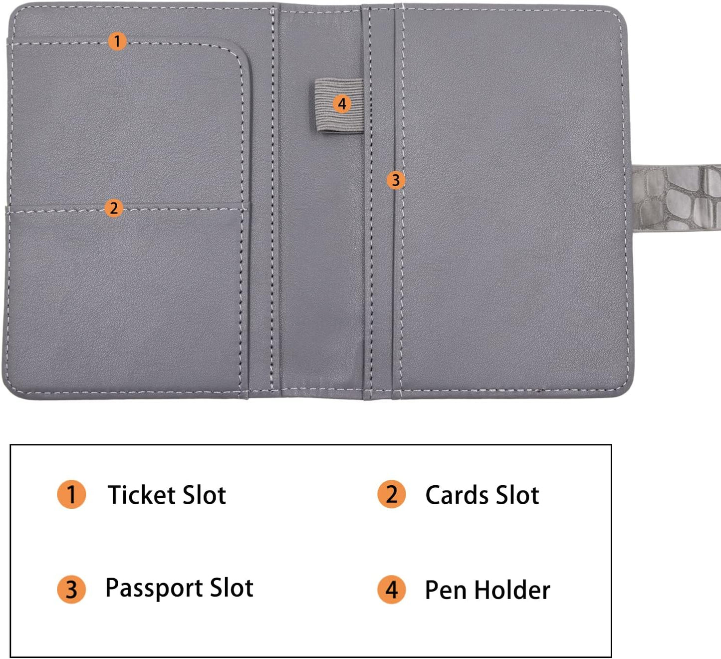 Melsbrinna Premium Leather Passport Holder Covers Case, Waterproof Rfid Blocking Travel Wallet Passport Holder with Pen Holder, Cute Passport Book for Women/Men