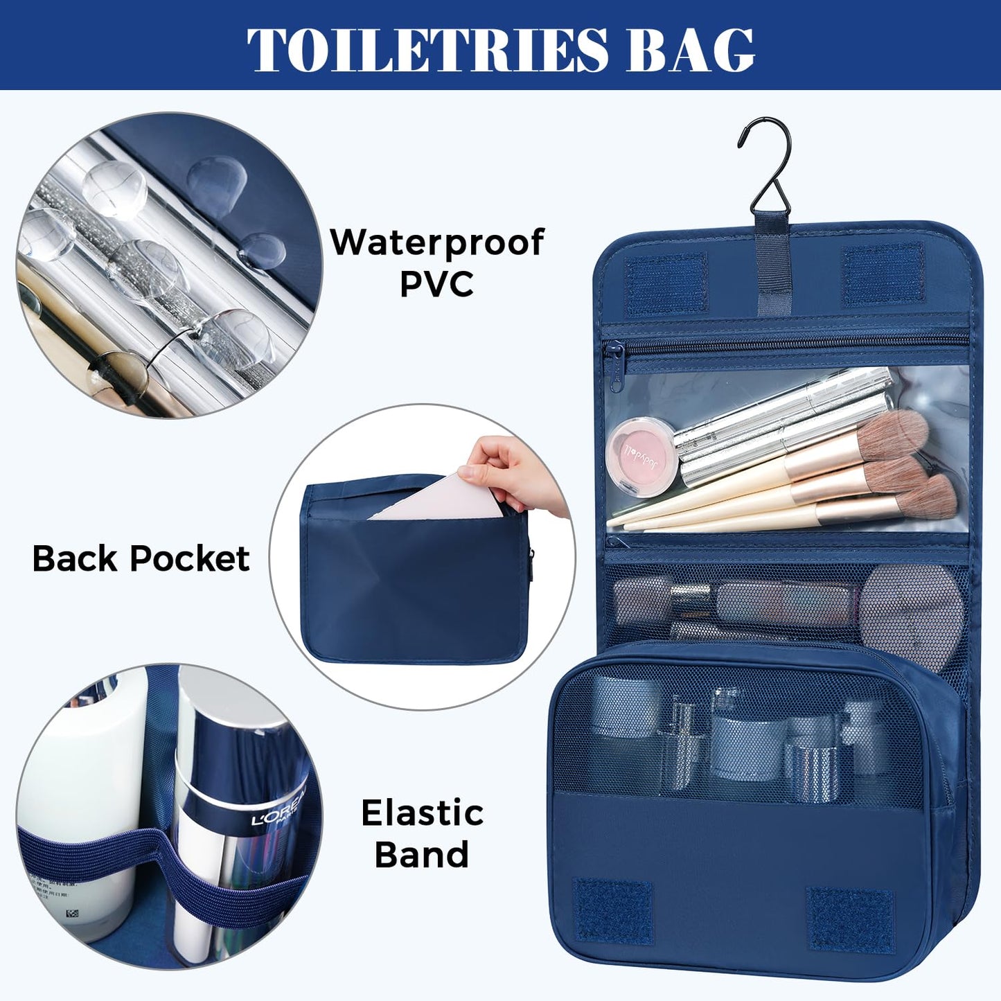 BAGAIL 4 Set/6 Set/8 Set Compression Packing Cubes Travel Accessories Expandable Packing Organizers (Half Mesh, 6-Black)