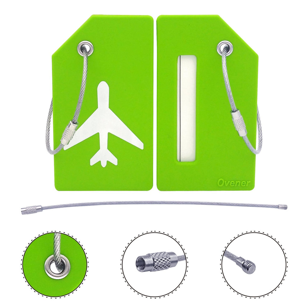 Silicone Luggage Tag with Name ID Card Perfect to Quickly Spot Luggage Suitcase