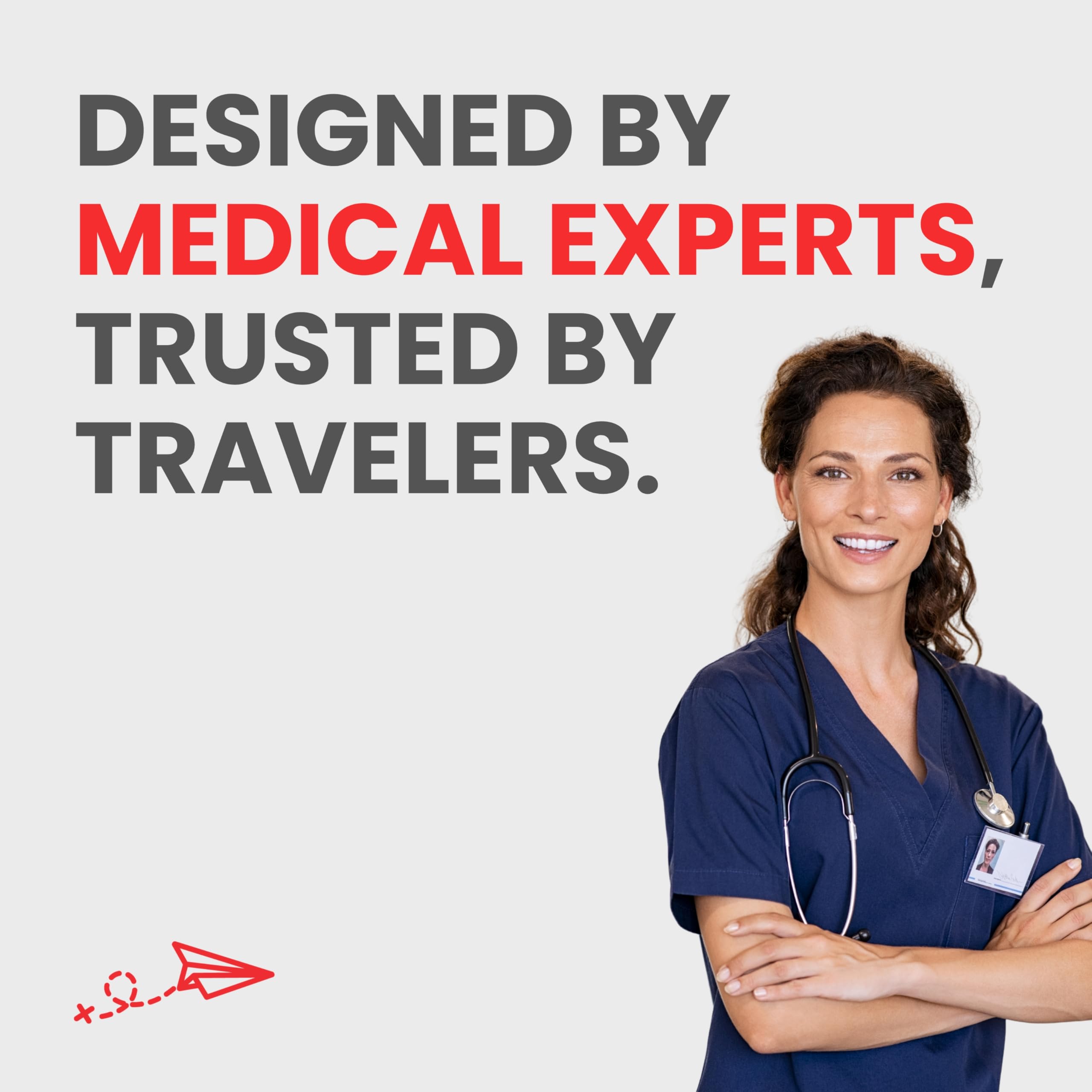 Essential Travel Medicine Kit, OTC Travel Medication, TSA Approved (Business | 18 Tablets)
