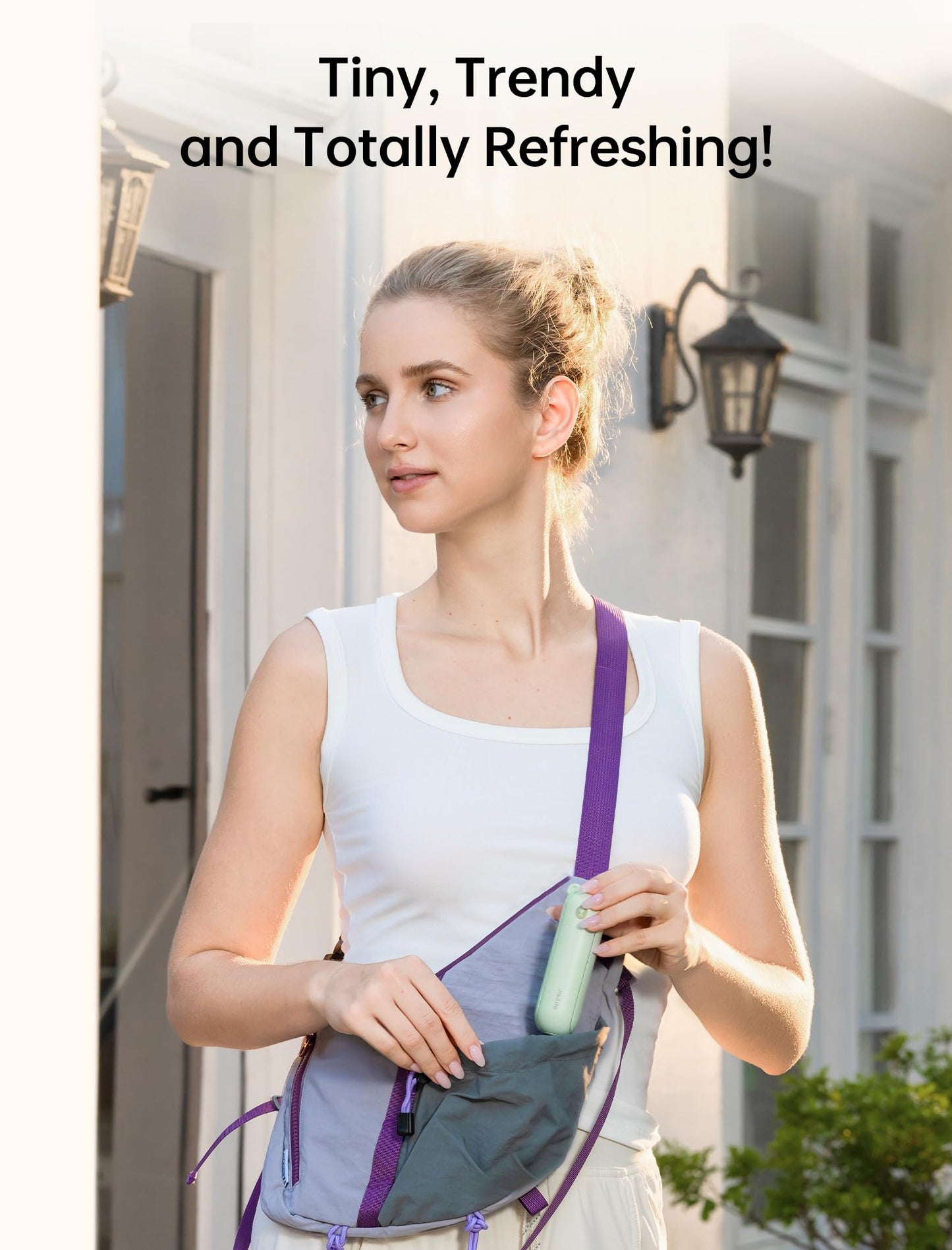 JISULIFE Handheld Mini Fan, 3 IN 1 USB Rechargeable Portable Fan [12-19 Working Hours] with Power Bank, Flashlight, Pocket Design for Travel/Summer/Concerts/Lash, Gifts for Women(Green)