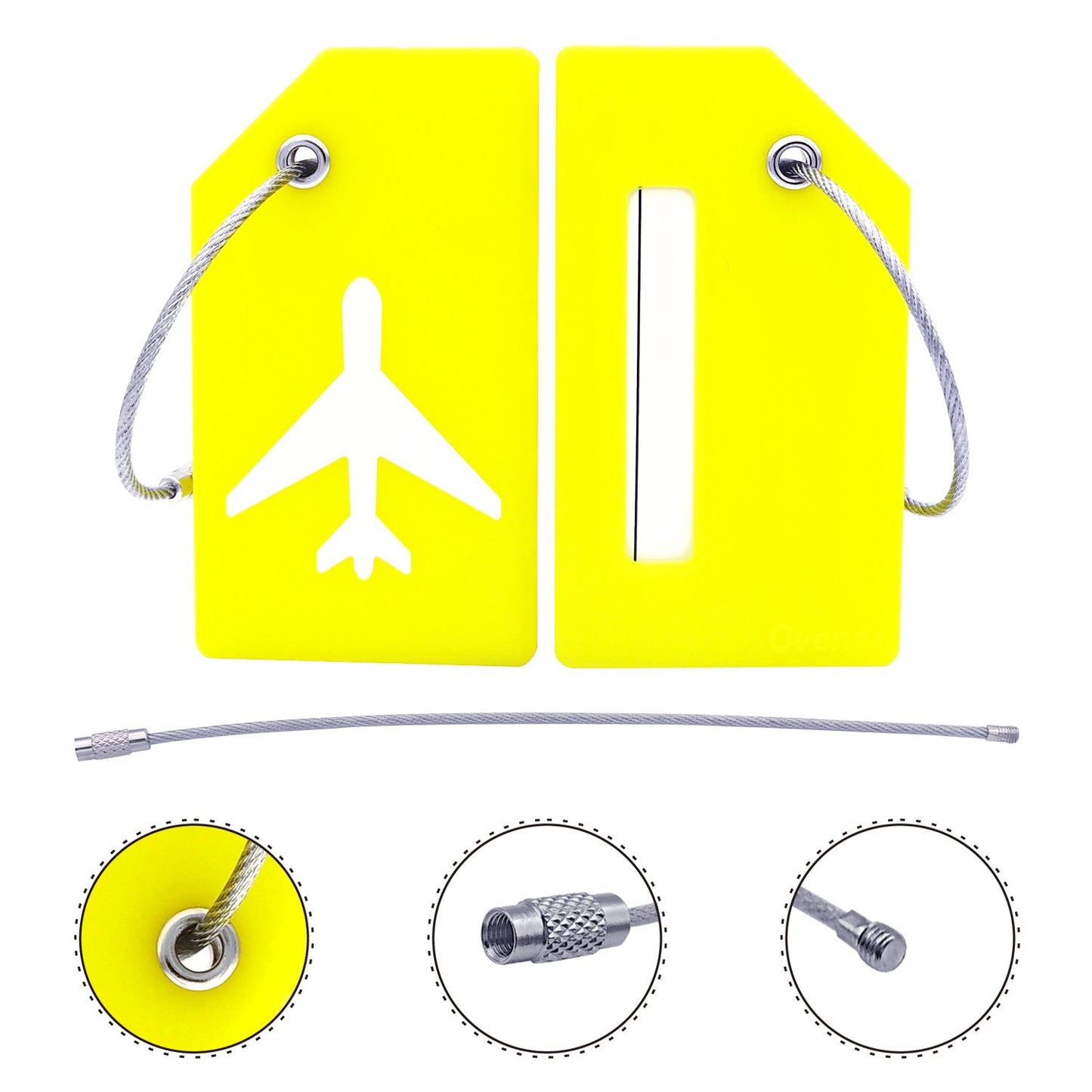 Silicone Luggage Tag with Name ID Card Perfect to Quickly Spot Luggage Suitcase