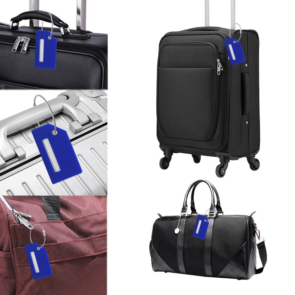 Silicone Luggage Tag with Name ID Card Perfect to Quickly Spot Luggage Suitcase