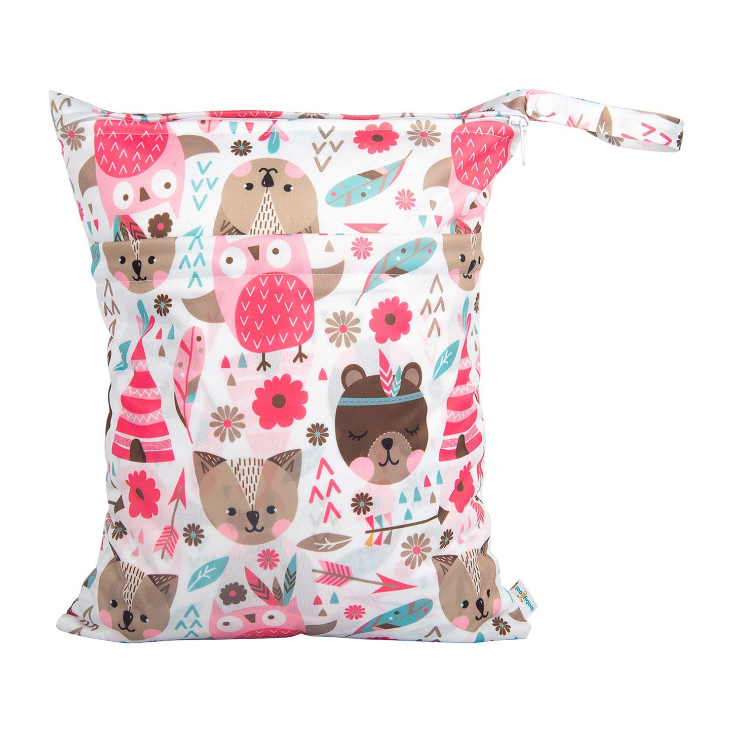 babygoal Wet Dry Bags 3 Pack, Waterproof Reusable Travel Bags for Swimsuits, Baby Cloth Diapers, Beach, Pool, Gym Bag & Wet Clothes with 2 Pockets L-BWG