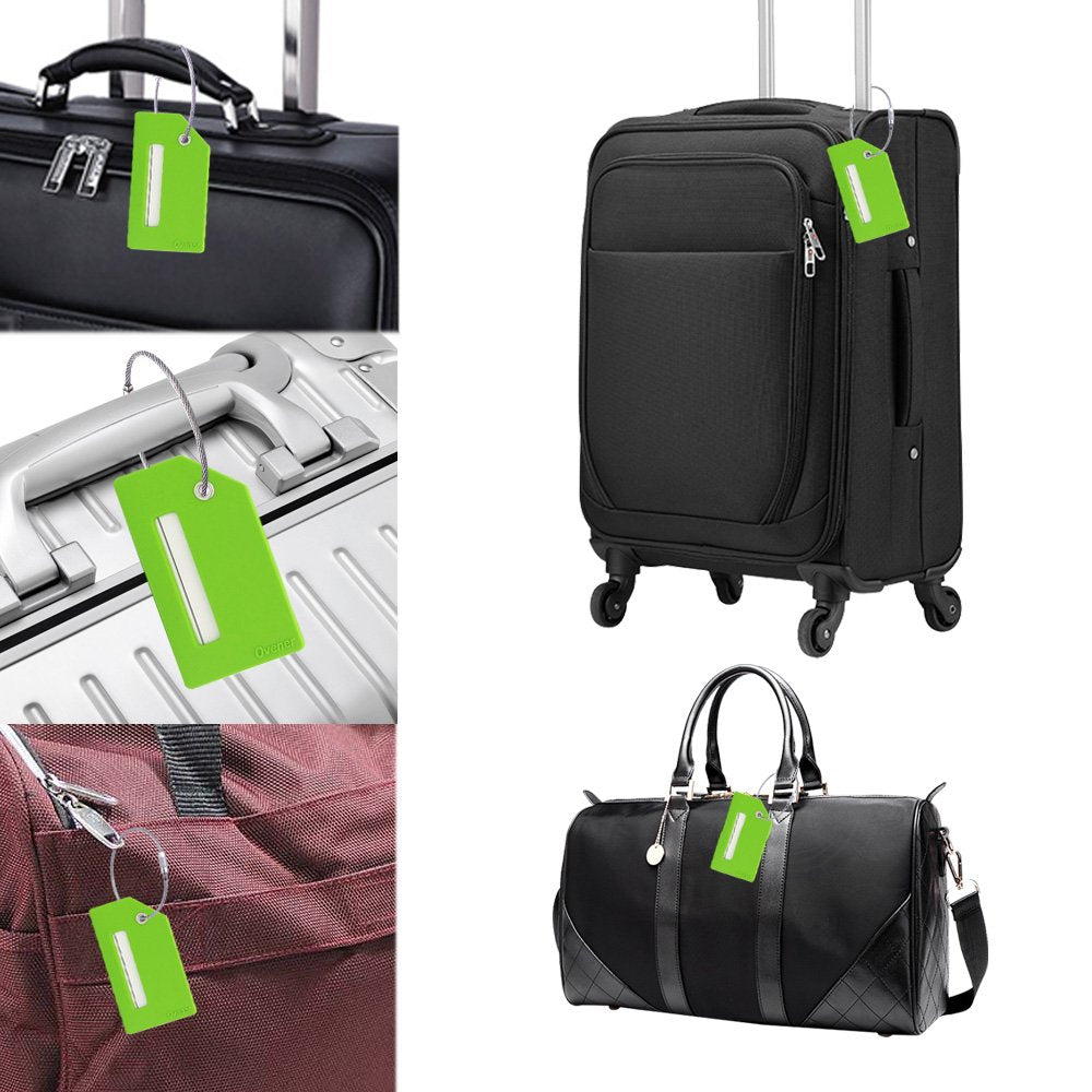 Silicone Luggage Tag with Name ID Card Perfect to Quickly Spot Luggage Suitcase