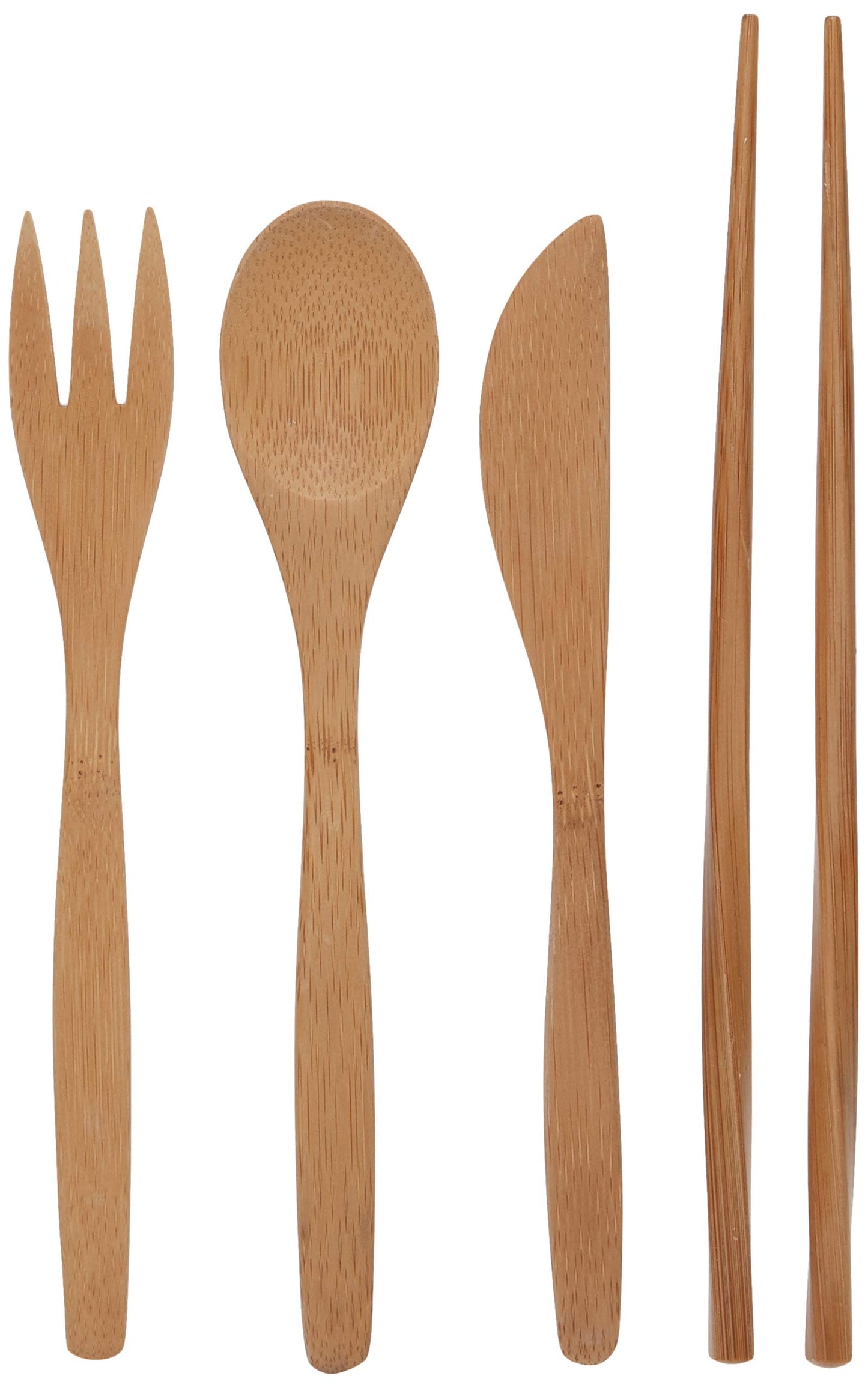 To Go Ware To Go Ware Reusable Bamboo Travel Utensils with Carrying Case & Carabiner Clip | Bamboo Utensils | Eco Friendly