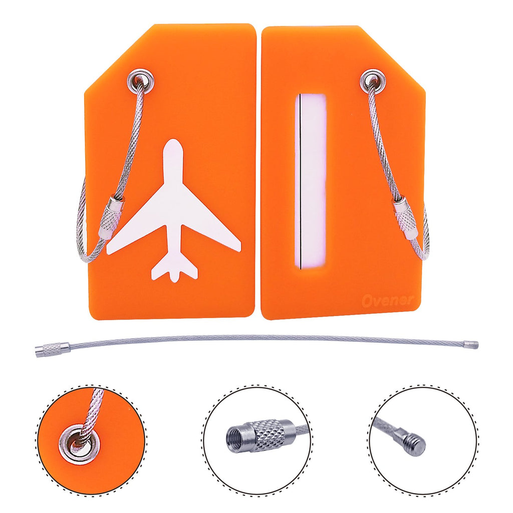 Silicone Luggage Tag with Name ID Card Perfect to Quickly Spot Luggage Suitcase